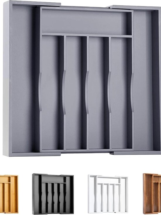 Other - Kitchen Silverware Drawer Organizer and Storage Bamboo Wood Cooking Utensil Hold
